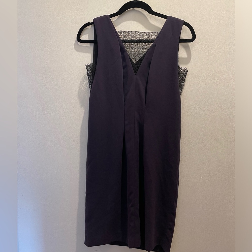 The Kooples Purple Black Lace Mini Dress